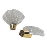 Midcentury Modern wall sconces pair ASEA, "Shell", 1950s, Sweden
