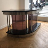 Low vintage design bar with interior storage