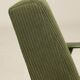 Fauteuil vintage en velours côtelé vert olive, bois vert