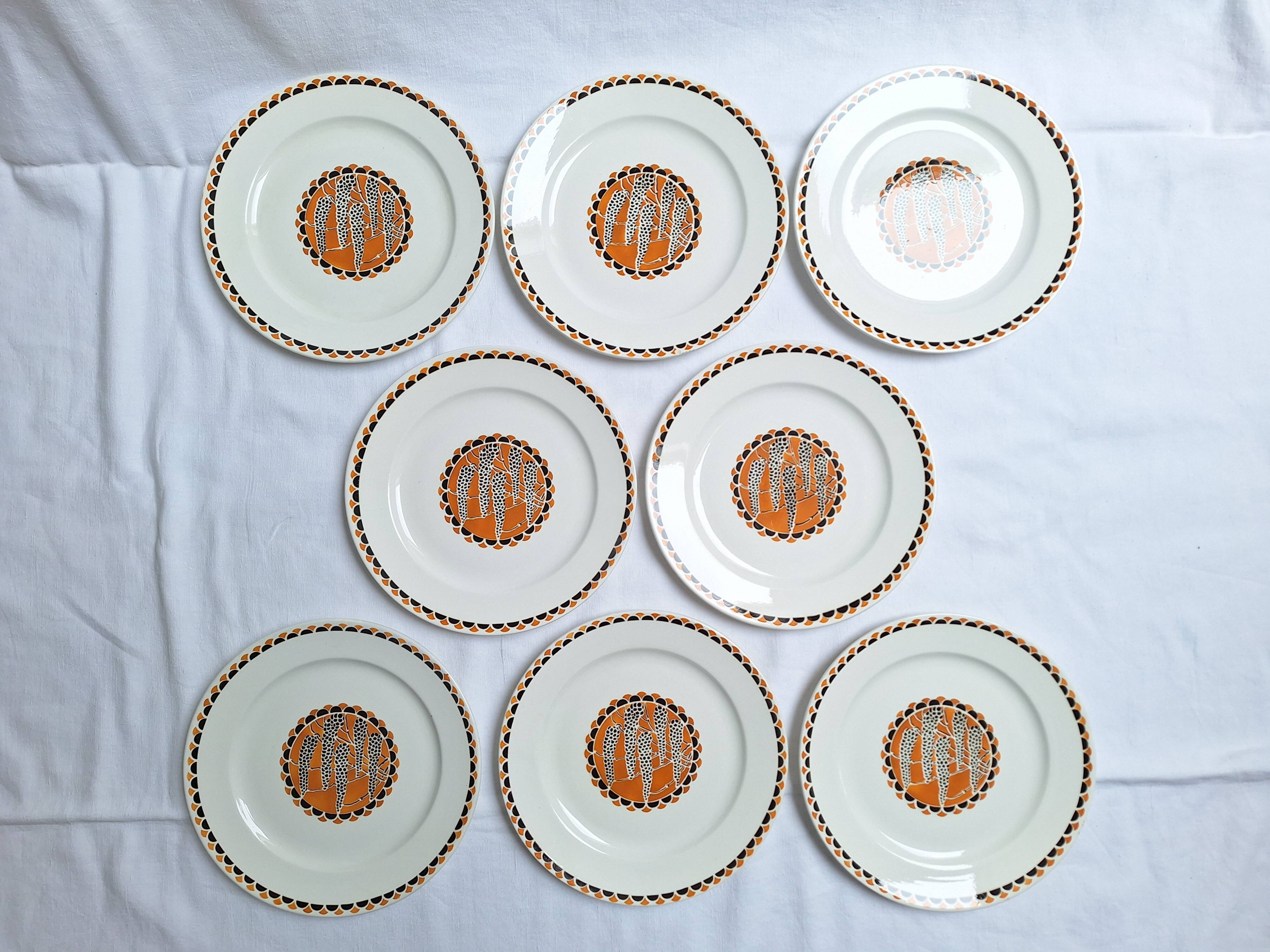 Flat plates Sarreguemines model Nomeny