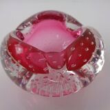 Pink Sommerso Murano Glass Ashtray, Italy, 1960s