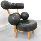 Fauteuil en cuir par Peter Opsvik pour Stokke, Norvège