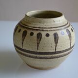 Vase en grès signé céramiste à identifier