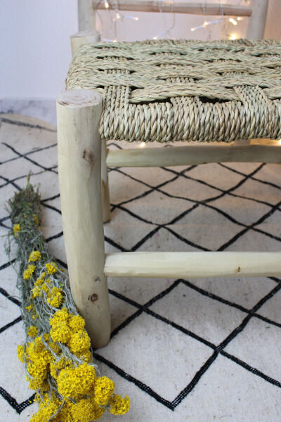 Traditional Moroccan bench