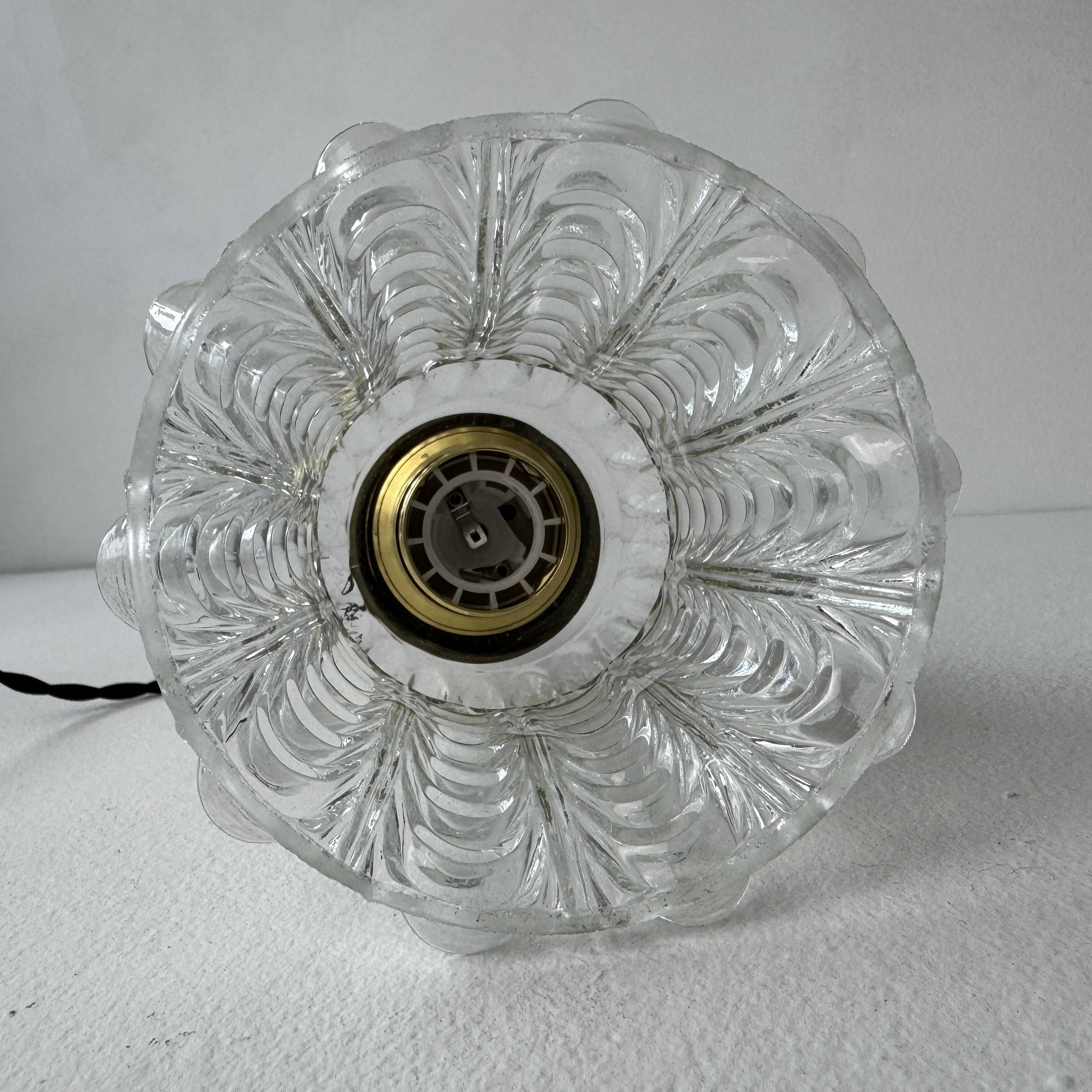 Ancien lustre cascade vintage 3 feux 1960