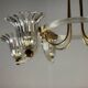 Venetian Murano Glass and Brass Chandelier Circa 1950