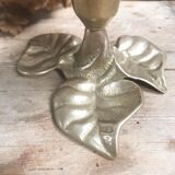Brass flower candle holder