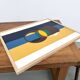 Composition with circles and vertical bands, oil on canvas.