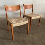 Pair of teak chairs