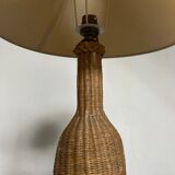 Lamp cabanon Provence in woven wicker basket weavers 1950