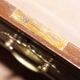 Rare bureau partenaires double caisson Hampton & Son Pall Mall bois dur