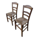 Pair of straw chairs