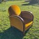 Art Deco velvet armchair