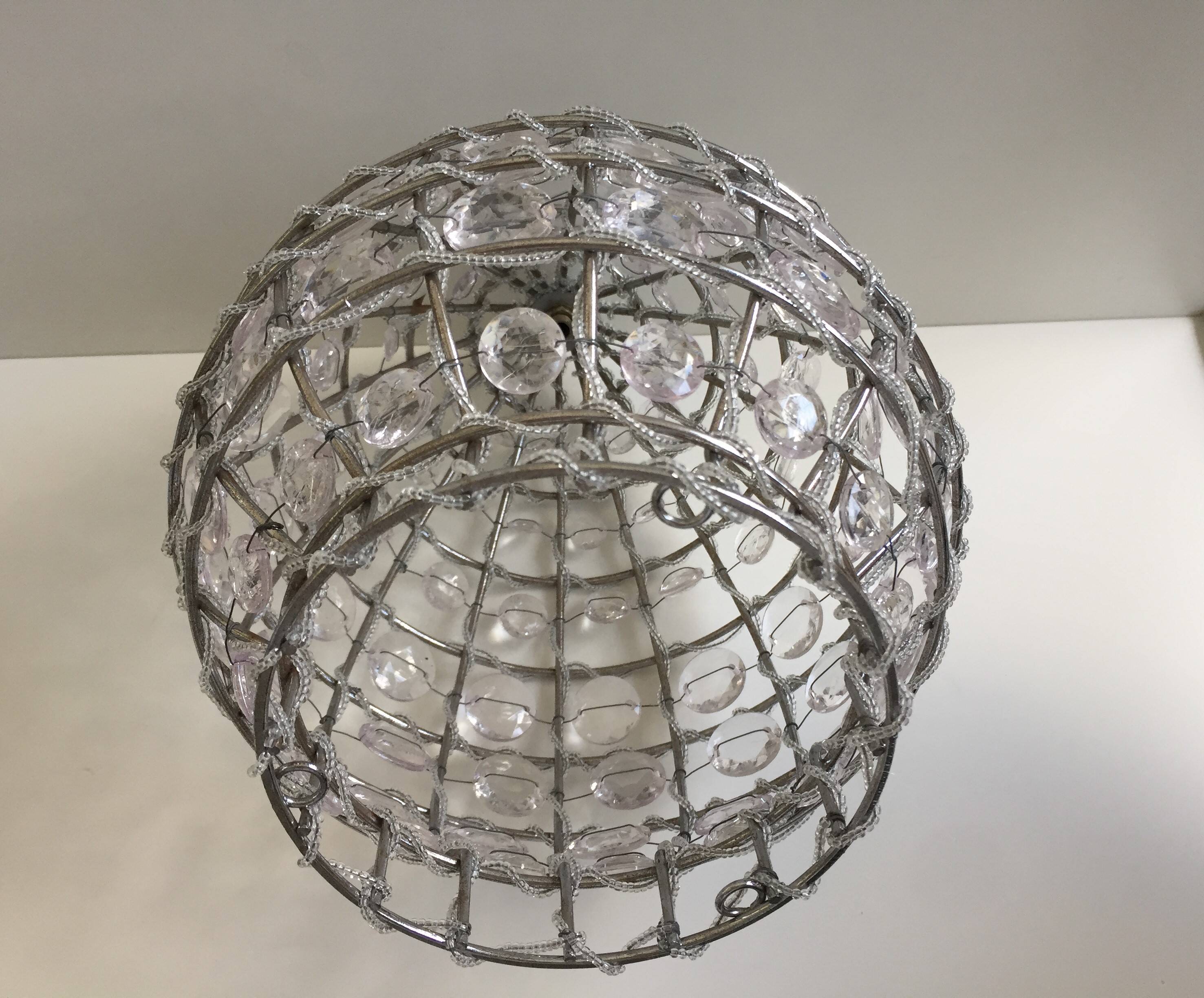 Chrome metal pendant lampshade pendant lamp