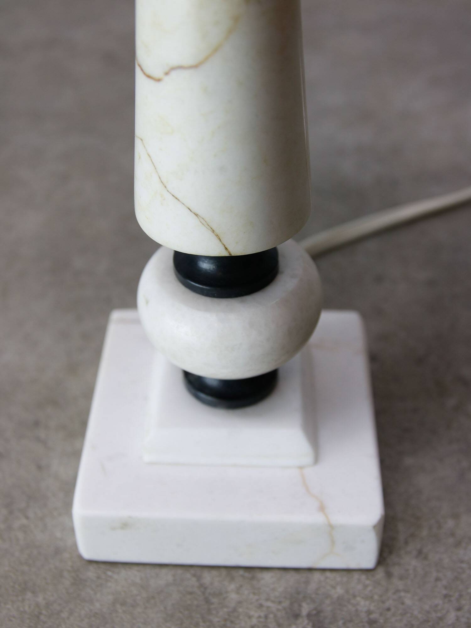 Vintage Italian Table Lamp in Brass and Marble, 1960s