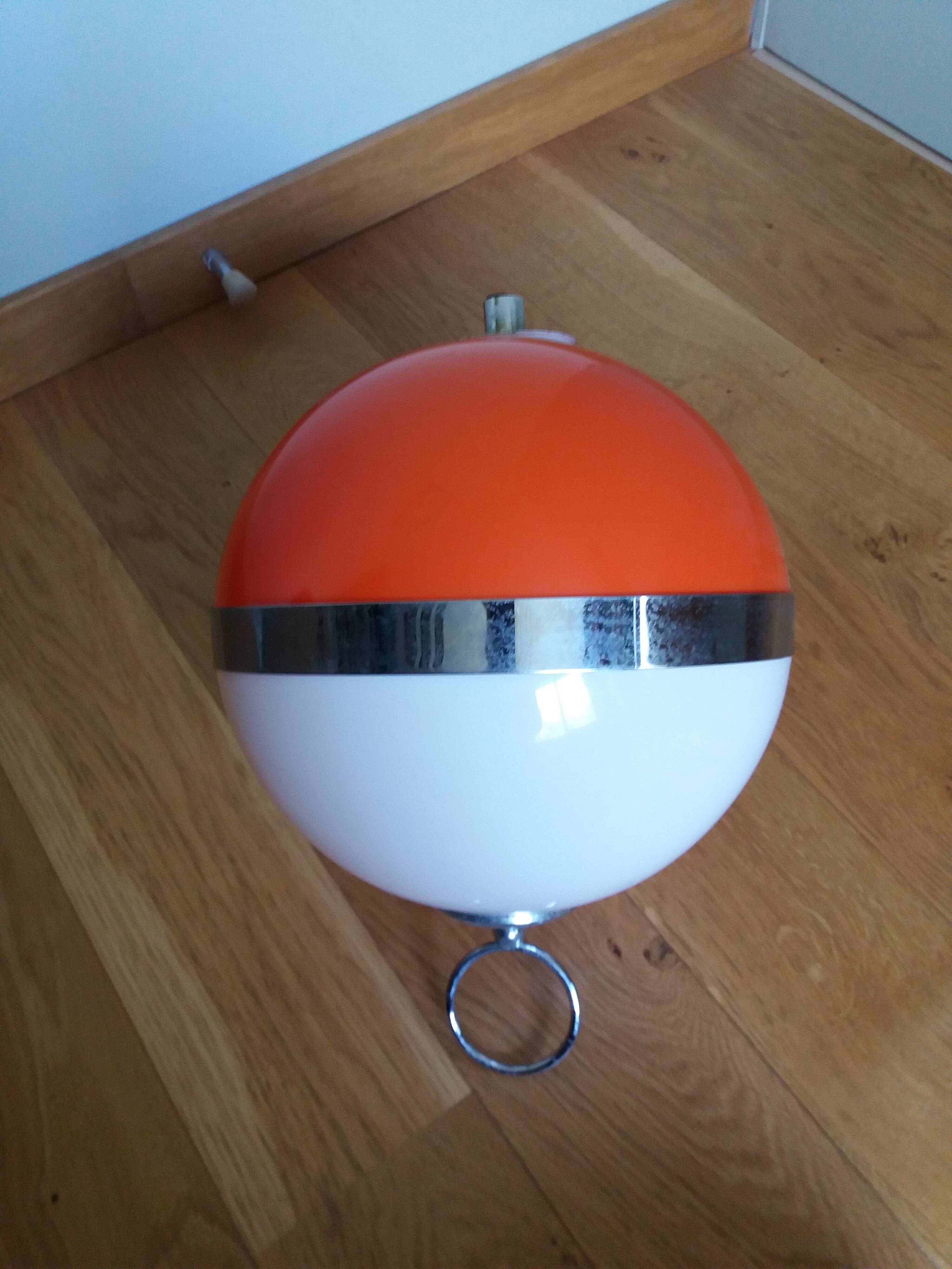 Orange space age ball sphere suspension 70s