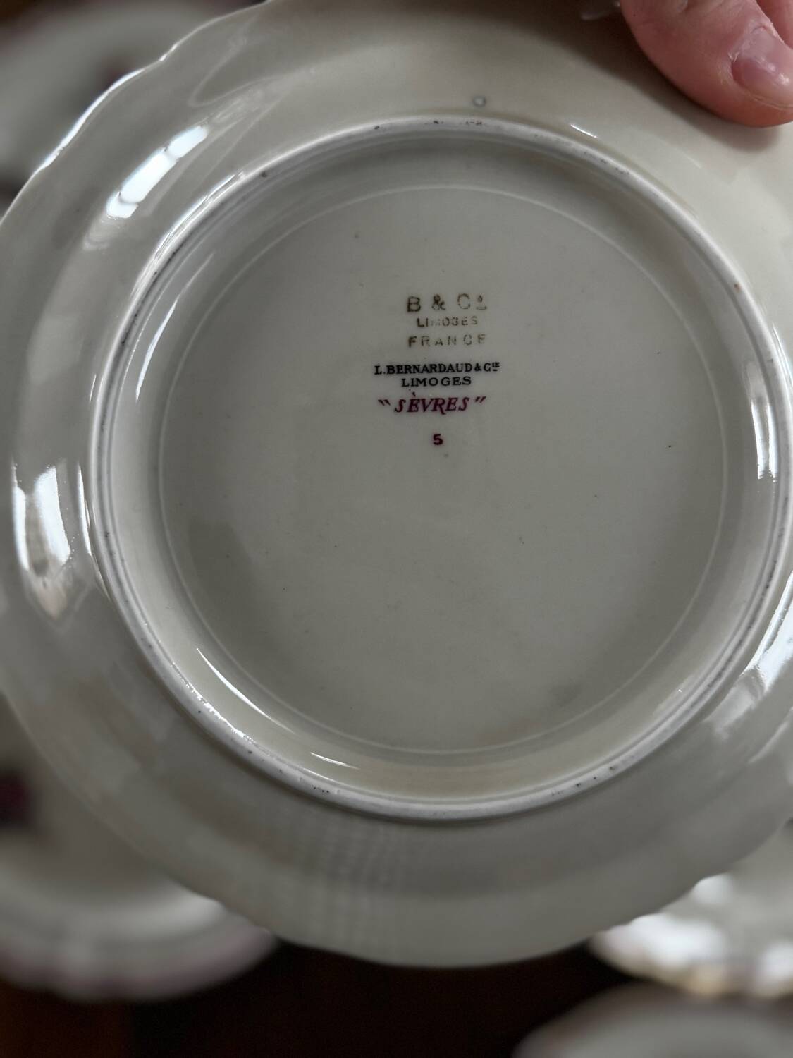 Bernardaud porcelain dessert plates
