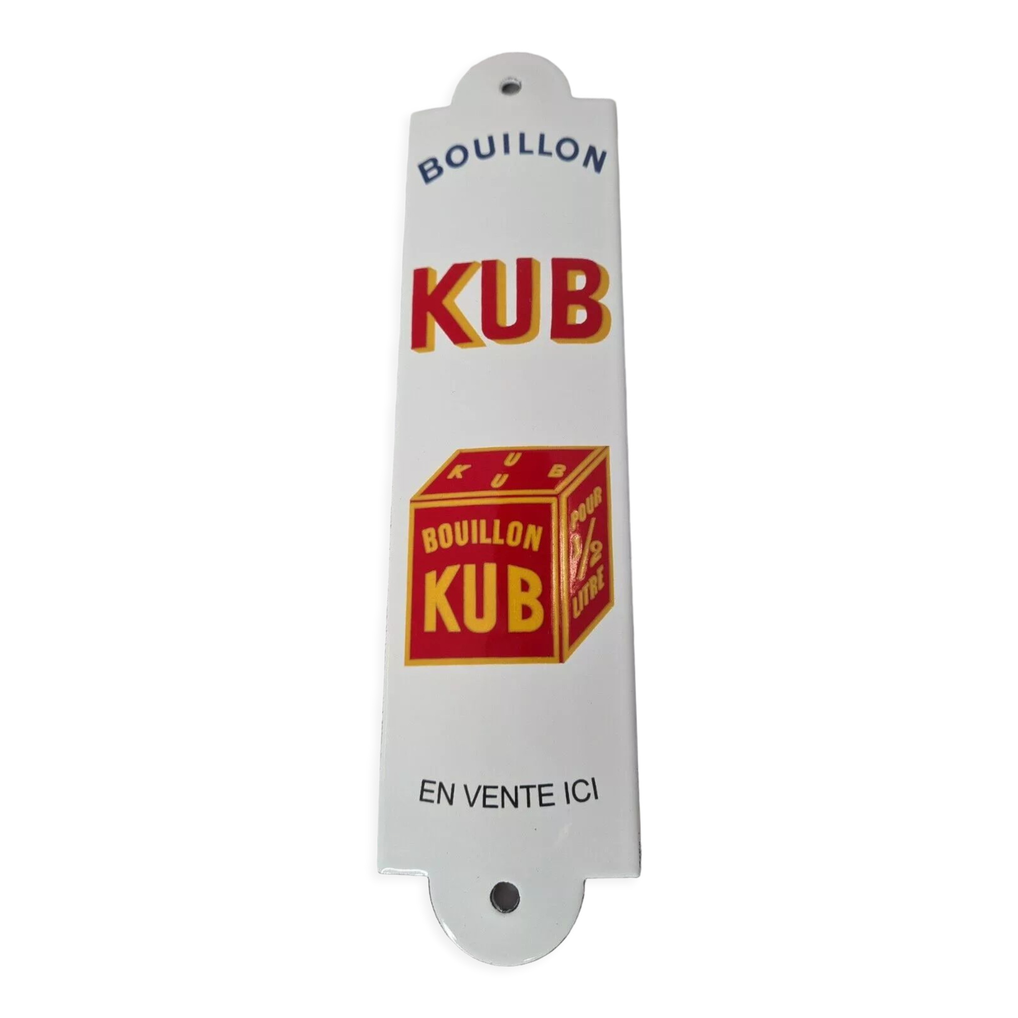 Plaque émaillée bouillon kub
