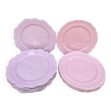 13 vintage powder pink plates