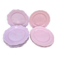 13 assiettes vintage rose poudré