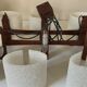 Teak chandelier and vintage design wall lamp 60 years