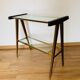 Vintage console in wood, glass and gold metal