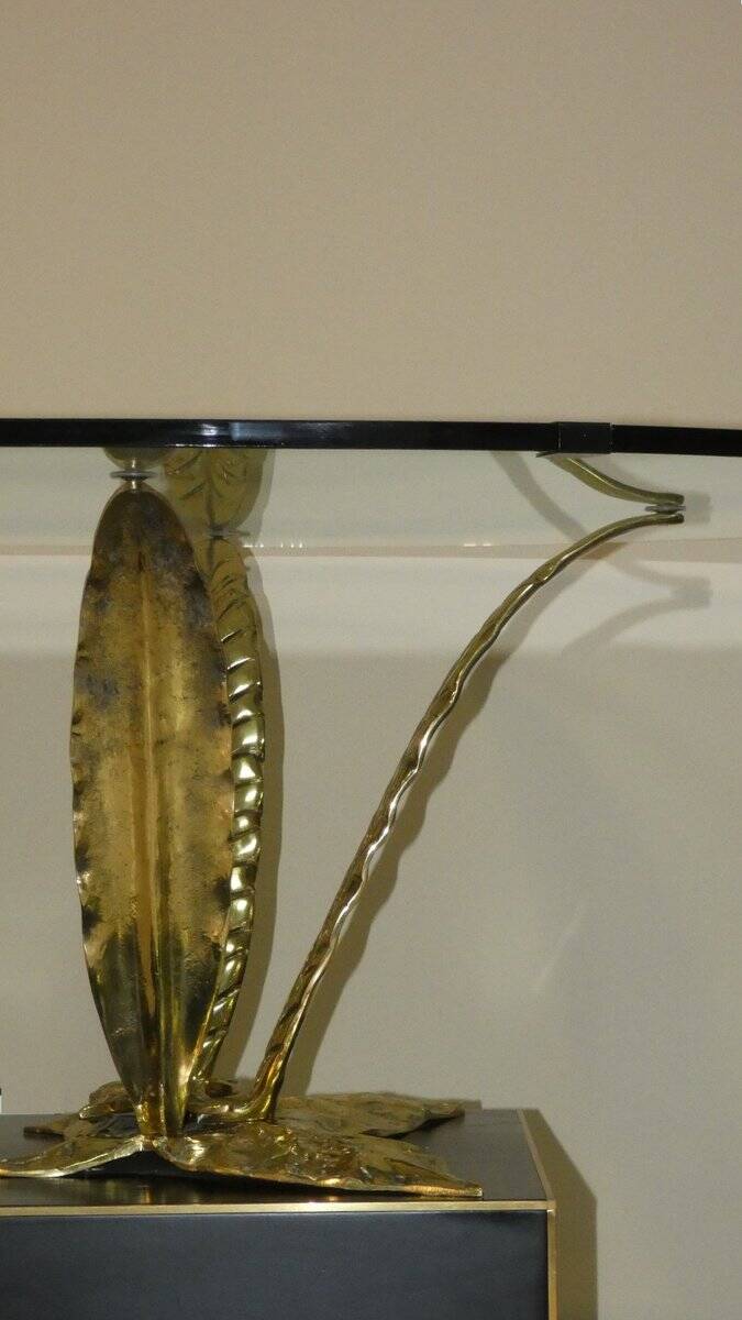 Bronze, brass and crystal table by Gianni Versace for Versace Home, Italy, 1980s.
