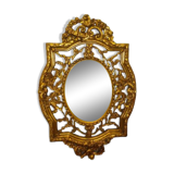 Oval gilded mirror