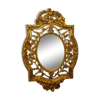 Oval gilded mirror