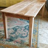 Farmhouse table in natural raw solid oak