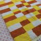 Moroccan Berber rug Beni Ouarain yellow and brown checkered