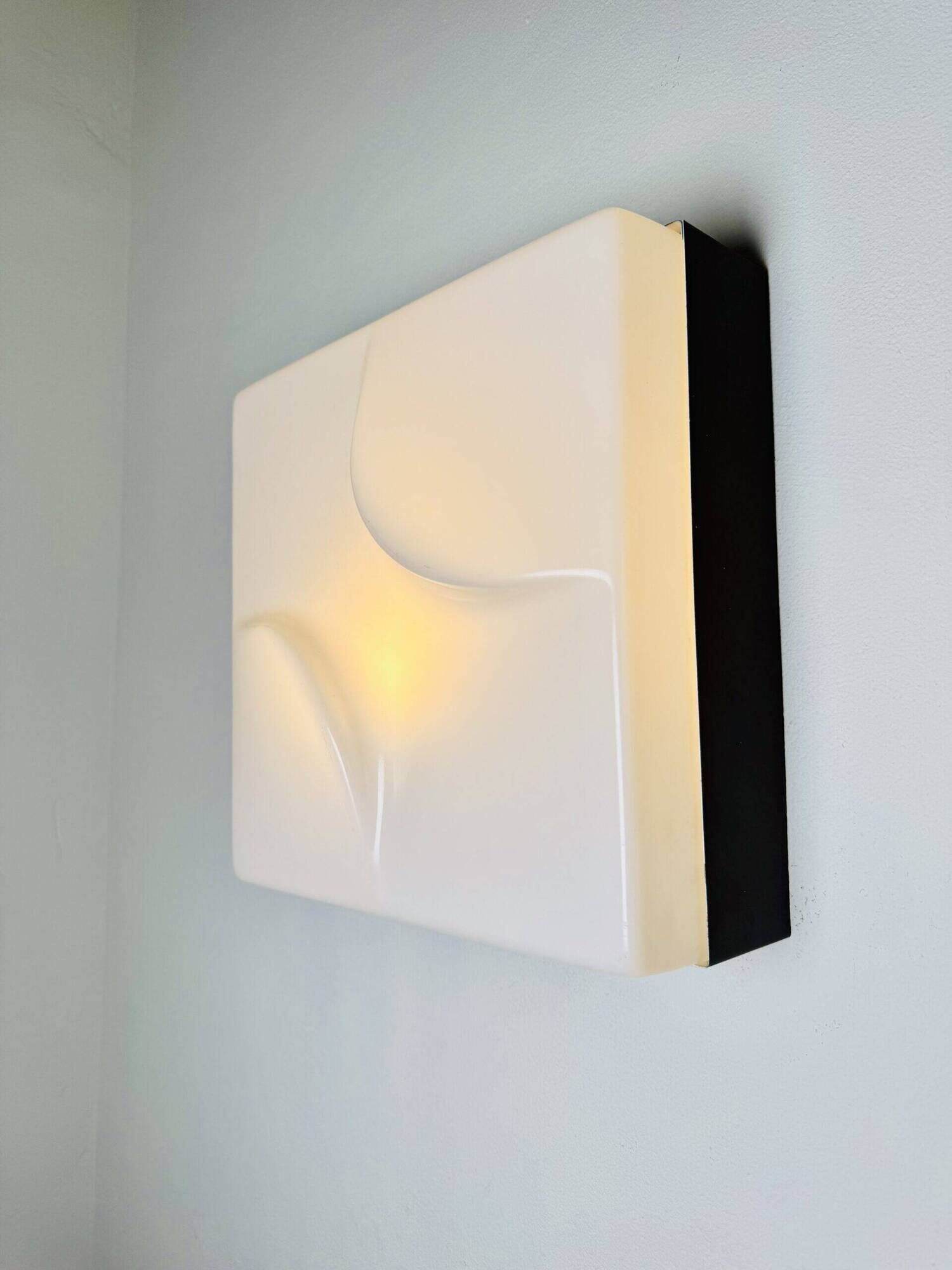 F-3071 Square Abstract Wall Lamps By Raak Amsterdam, The Netherlands 1970S