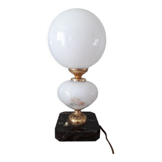 Opaline globe lamp