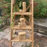 Escabeau de peintre en bois brut