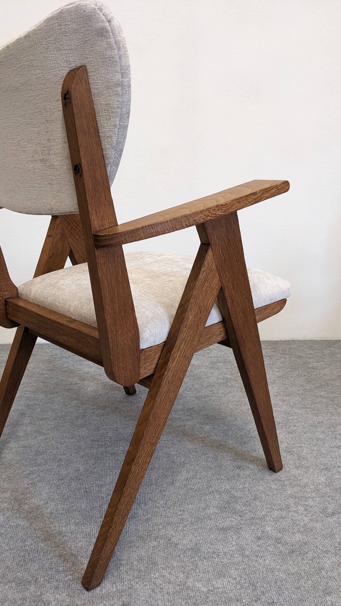 Pair of modernist Scandinavian bridge armchairs in teak, Denmark 1950.