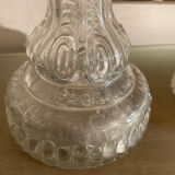 Paire de bougeoirs en verre anciens