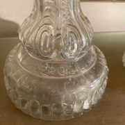 Pair of antique glass candle holders