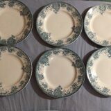 Set of 6 plates of spring iron earth Amandinoise