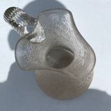 Carafe rafraichissoir pichet baccarat ou st louis cristal givré anse torsadée