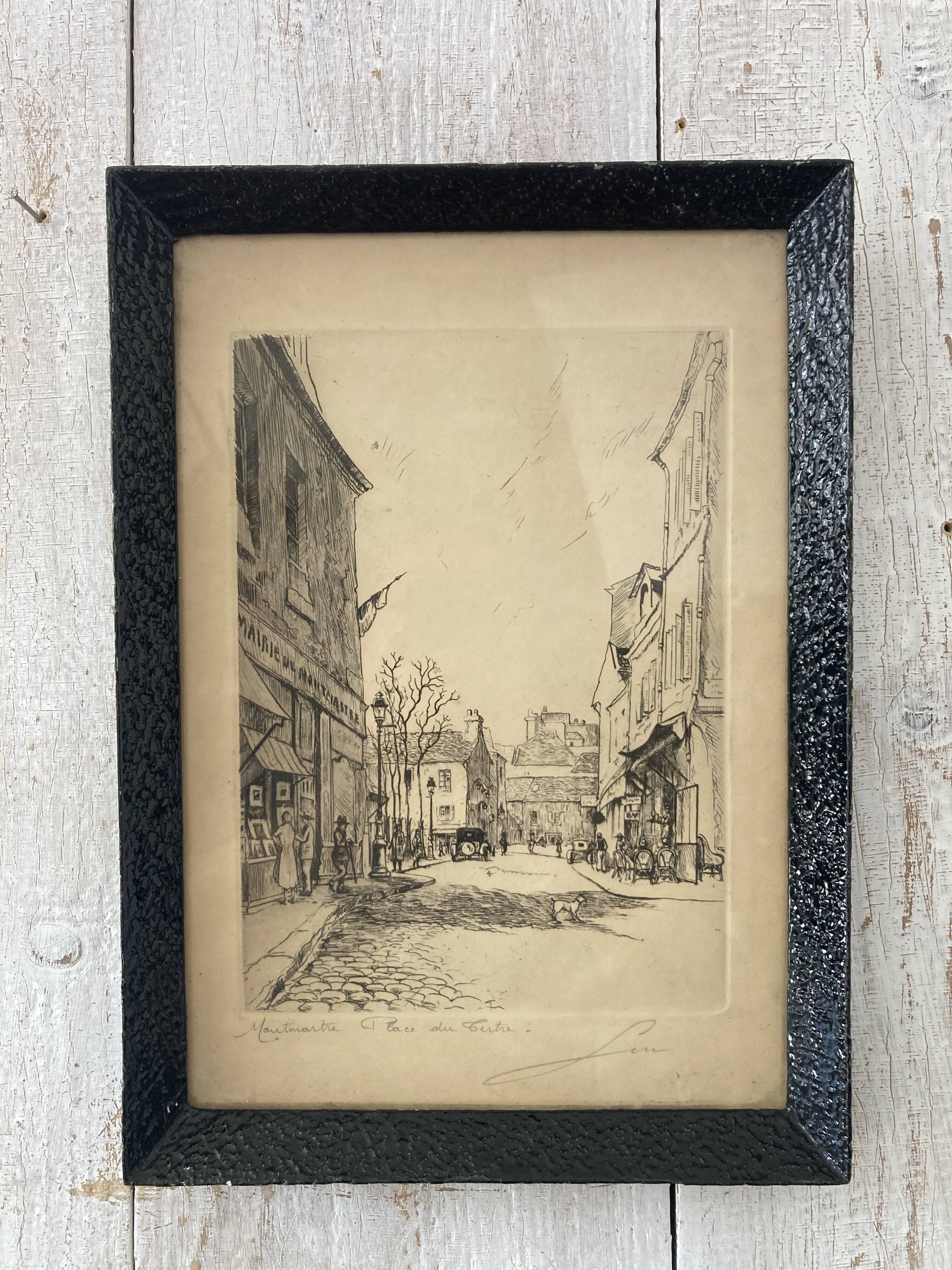 Old illustration of Montmartre