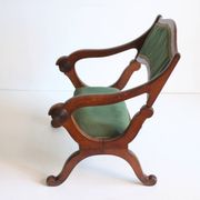 Tabouret et chaise de prière transformables victoriens pour prie-Dieu