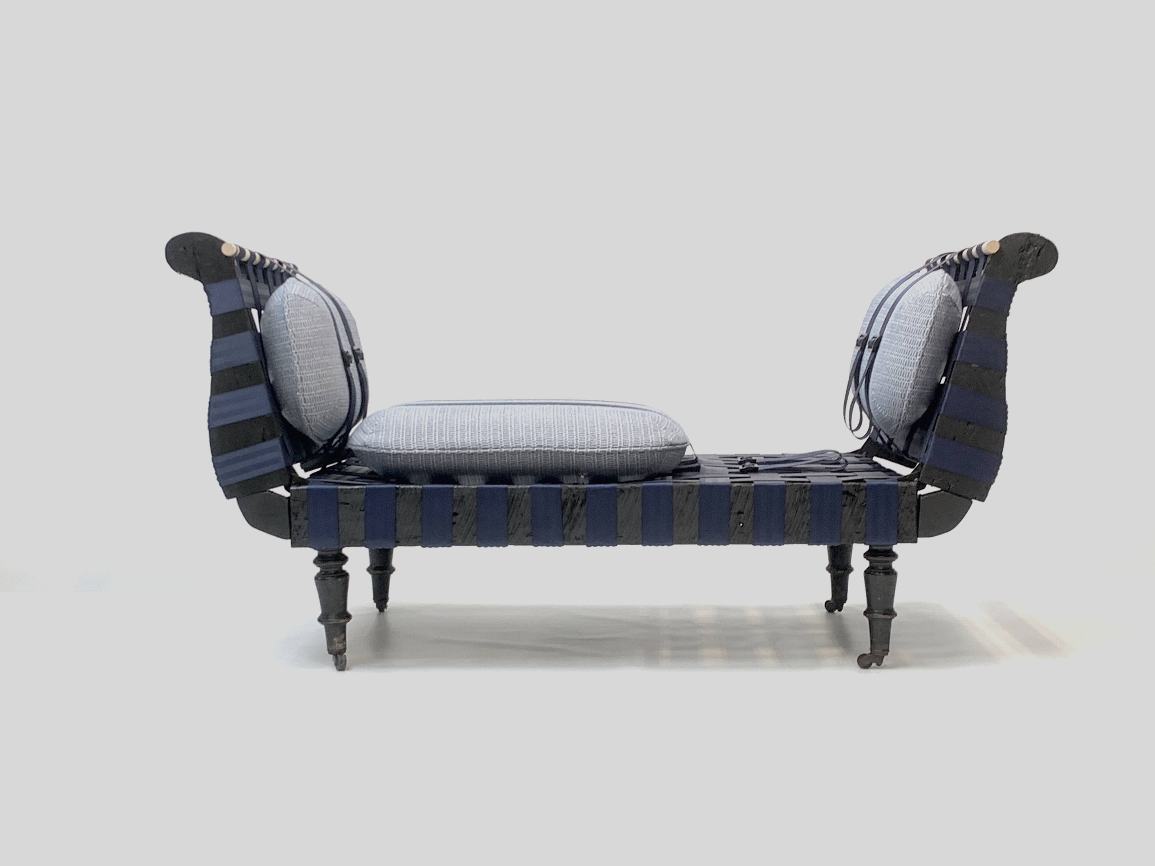 Antique Chaise Longue, c. 1870 — Restoration with Visible Craftsmanship
