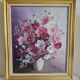 Oil on Canvas Still Life Flowers Cosmos Signed Jacqueline Besson