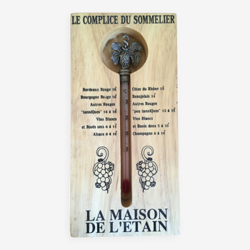 Pewter wine thermometer