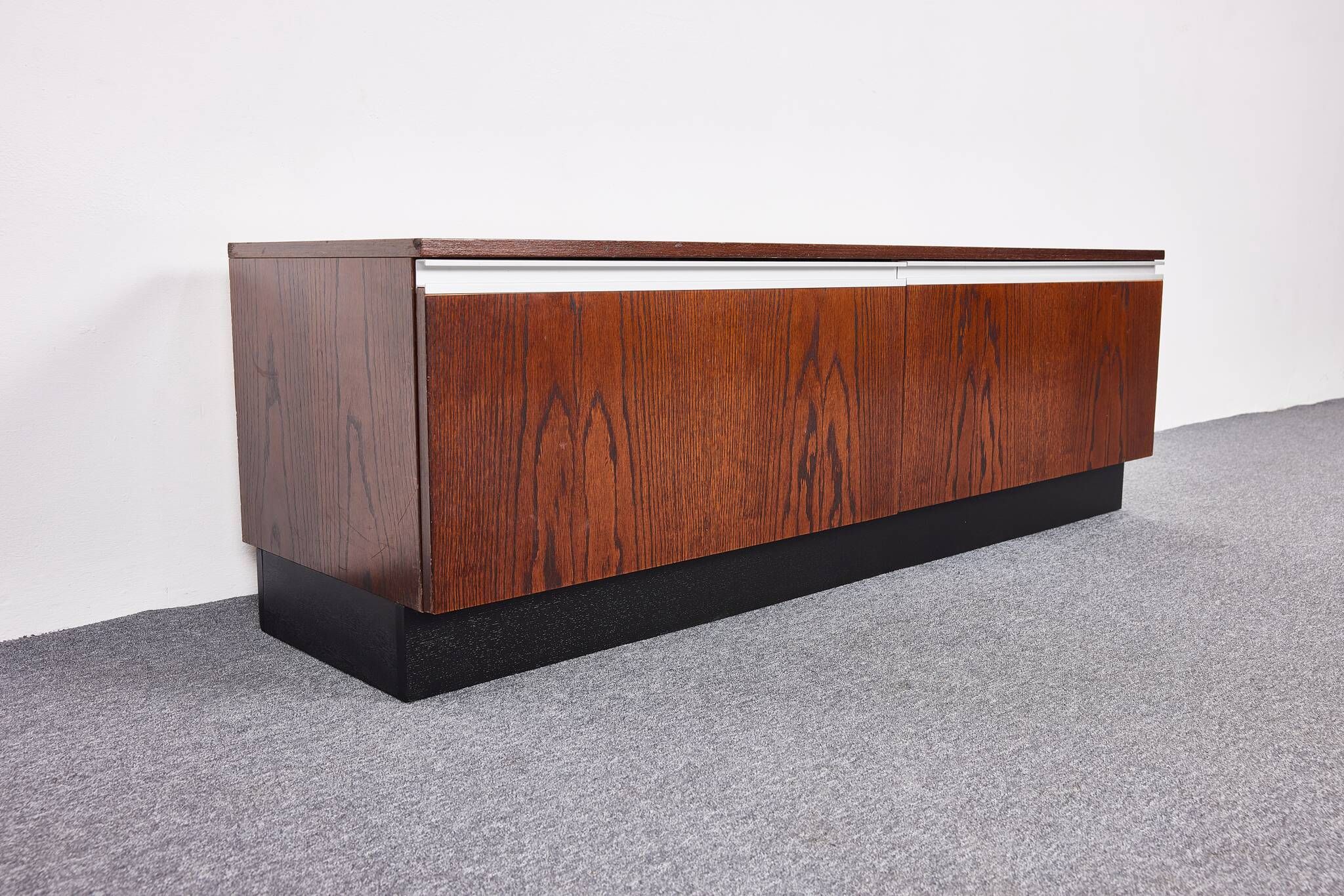 Mid Century Vintage, Oak veneered Media Sideboard by Torbjørn Afdal for Bruksbo, 1970s Norway