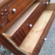 Art Deco commode, vintage antique piece with marble top.