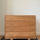 Commode vintage en chêne brut (rénovée)
