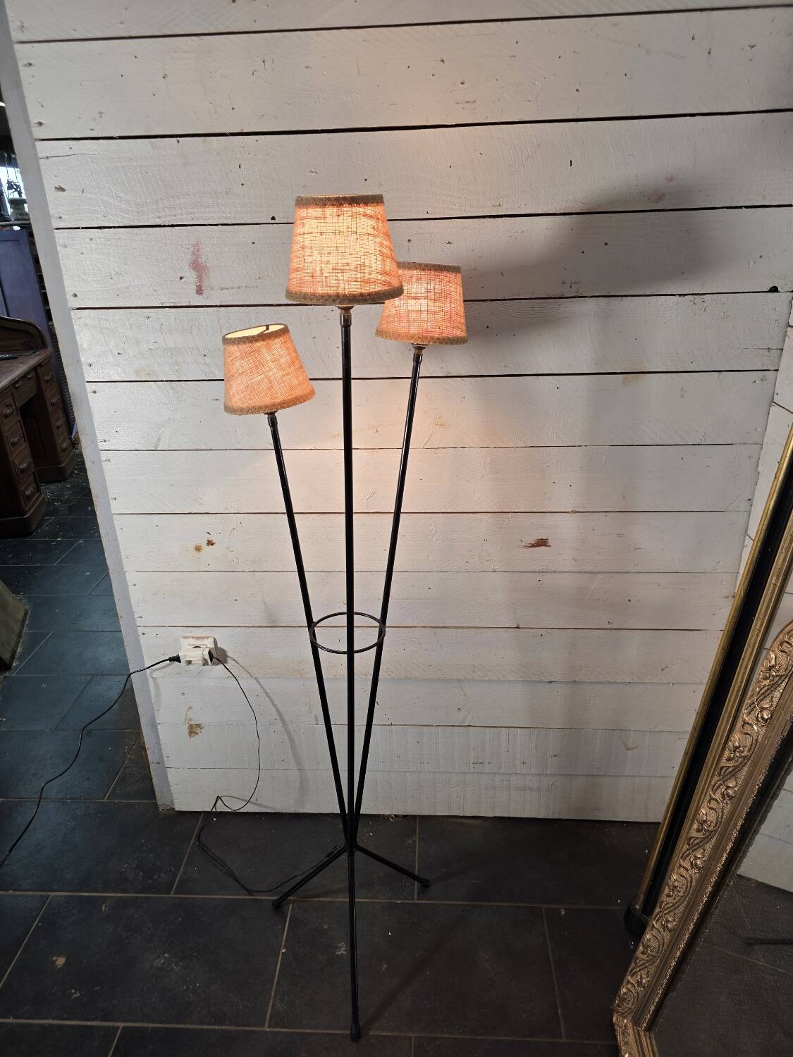 1960s tripod floor lamp