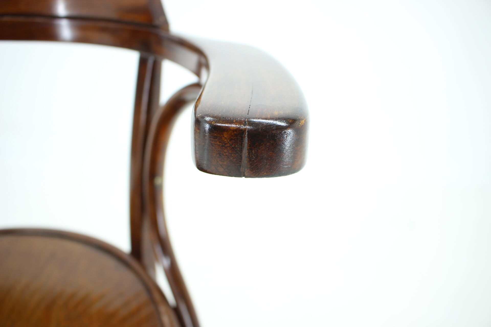 1910s office armchair J&J Kohn Nr.704 and side table,Czechoslovakia