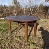 Oval solid walnut farmhouse table
